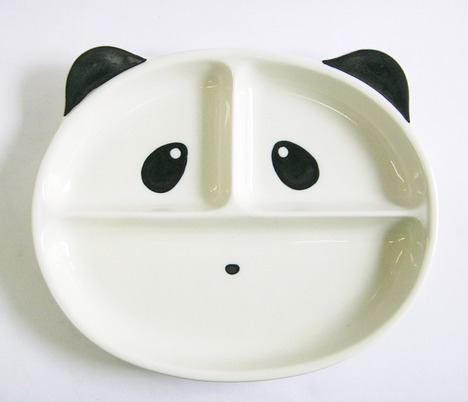 パンダ磁器製ランチプレート（仕切皿）【特価　通販　こども食器】山口陶器店