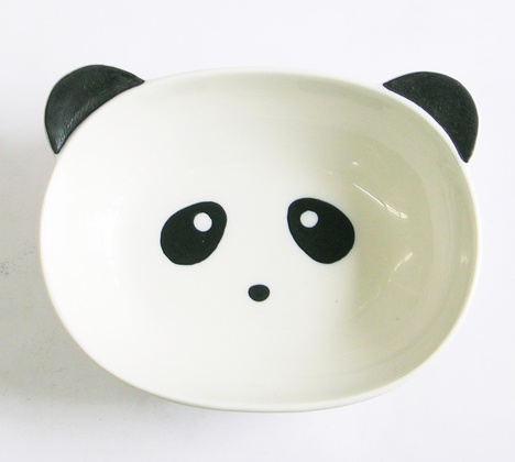 パンダ磁器製カレー皿（深皿）【特価　通販　こども食器】山口陶器店
