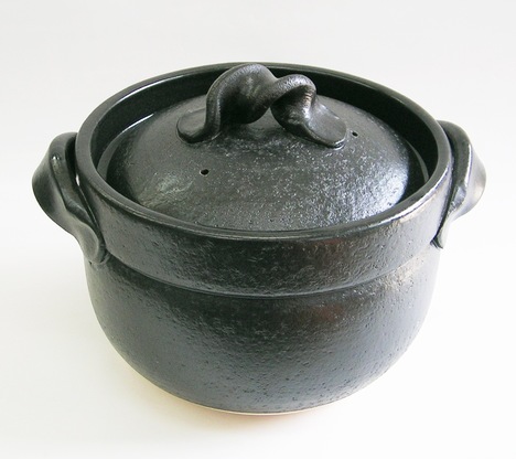 信楽焼 5合用 ご飯炊き土鍋 - 調理器具
