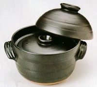 万古焼　炊飯用土鍋　手づくりごはん鍋　二重蓋２合炊き　激安