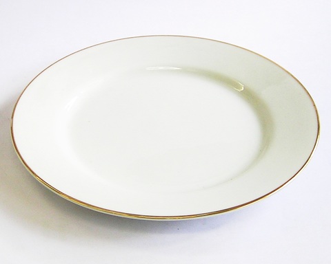 昭和レトロ　縁金リムミート皿（中）【通販　洋皿　食器】山口陶器店RG15020106