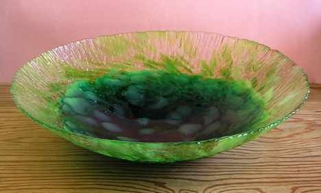 北洋硝子 津軽びいどろ 手づくり ガラス製水盤C【特価 通販 花器 盛鉢 