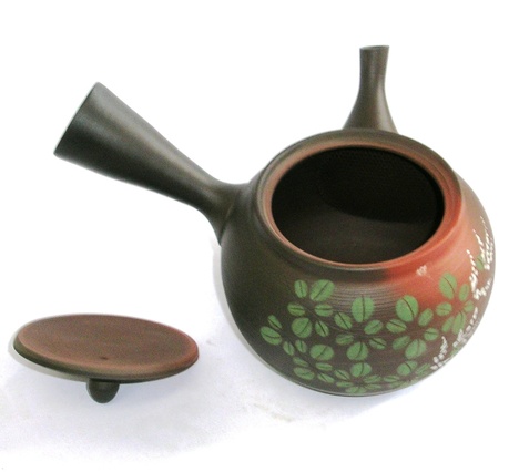 常滑焼 玉光窯 手造り高級急須 陶製茶こし（セラメッシュ茶こし