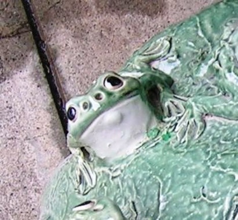信楽焼　庭　置物　特大　緑色　激安　通販　六蛙