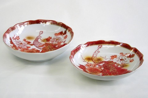 昭和レトロ　九谷焼　陶器　深皿　中鉢　食器