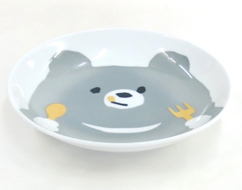 クマとごはん子ども用陶器の食器6点セット【磁器製/誕生日/記念品/プレゼント/特価/通販/くま/熊/子供食器/包装無料/大東亜】山口陶器店KGO6SET