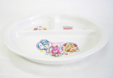 デリシャスパーティプリキュア　磁器製ランチ皿（仕切り皿）【通販/包装無料/特価/ランチプレート/こども食器/子供食器/プレゼント/金正】山口陶器店42107