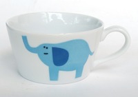 象　ゾウ陶器子ども用スープカップ