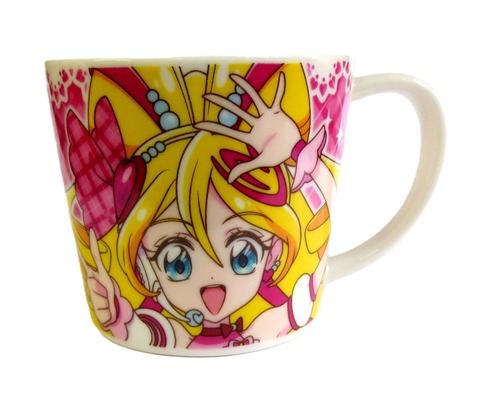 キミとアイドルプリキュア♪フェイスマグカップM（キュアアイドル）磁器製【通販/特価/アニメ/プレゼント/包装無料/金正陶器/プリキュア】山口陶器店75130