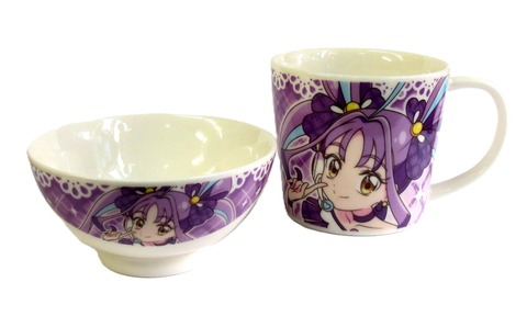 キミとアイドルプリキュア♪　キュアキュンキュン　フェイス2点セット（茶碗・マグカップ）磁器製【通販/特価/茶わん/アニメ/プレゼント/包装無料/金正陶器/プリキュア】山口陶器店751291