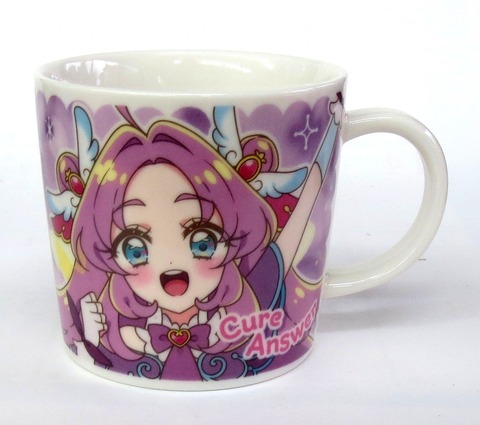 名探偵プリキュア! キュアアンサー　フェイス2点セット（茶碗・マグカップ）磁器製【通販/特価/茶わん/アニメ/プレゼント/包装無料/金正陶器/プリキュア】山口陶器店441371