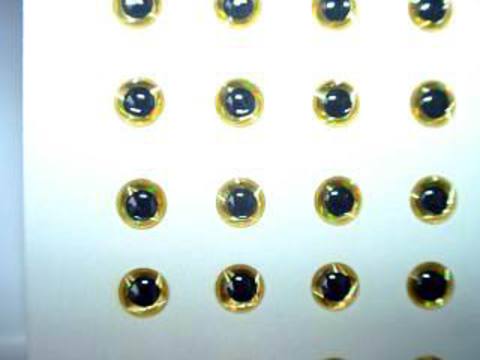 3D molded eye 5mm Gold