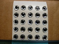 3D molded eye 6mm Silver