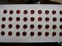 3D molded eye 4mm Red