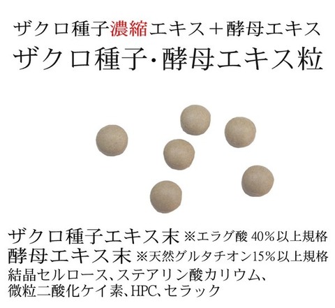 ザクロ種子・酵母エキス粒 300mg×90粒 グルタチオン酵母