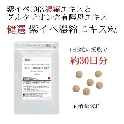 健選 紫イペ濃縮エキス粒 300mg×90粒