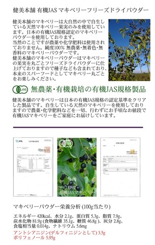 なめらかマキベリーパウダー 300g 国内製造 100メッシュ