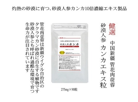 砂漠人参 カンカ10倍濃縮エキス粒 275mg×90粒