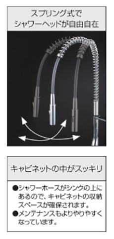 【KVK KM6211EC】シングルレバー式シャワー付混合水栓