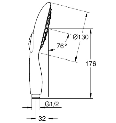 【GROHE 27 673 00J】パワーアンドソウルハンドシャワー