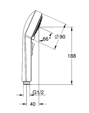 【GROHE 26120000】GROHEシャワーヘッドSPREE90