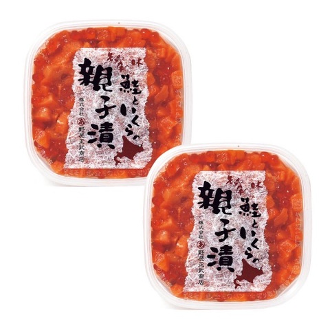 北海道知床産 鮭といくらの親子漬(2個入り) 送料無料