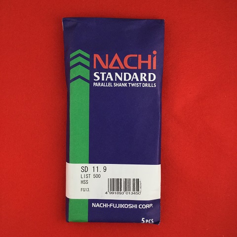 11.9mm 5本　不二越　NACHI SD 鉄工用ストレートドリル [販売単位5本/1パック] *詳細は上記参考表