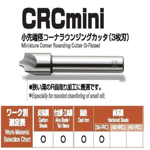 R2.5コナーラウンジングカッターCRCminiS＆K（株）三興製作所