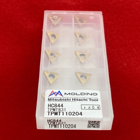 TPMT110204 HC844 (株)MOLDINO【旧社名：三菱日立ツール(株)】面取りカッタ―メントリインサート ＜ 有限会社ミサトマシンツール