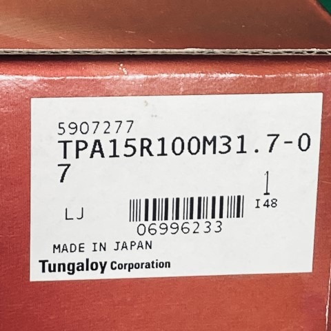 TPA15R100M31.7-07 TUNGALOY タンガロイ (TOMT150608PDER-MJ)