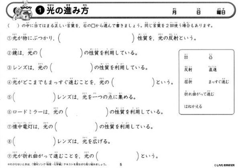 理科ソング【プリント】物理化学編