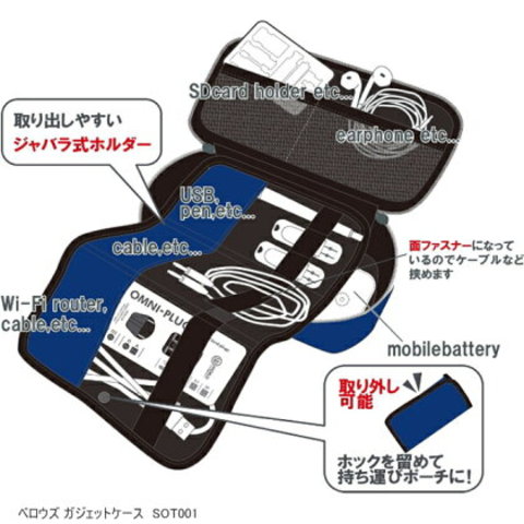 ベロウズ ペンケース 大容量 引き出すジャバラ式ガジェットケース