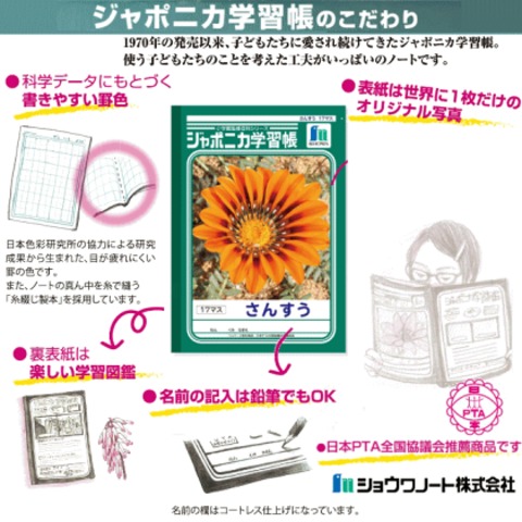 ジャポニカ学習帳　小学校　算数ノート　ショウワノート