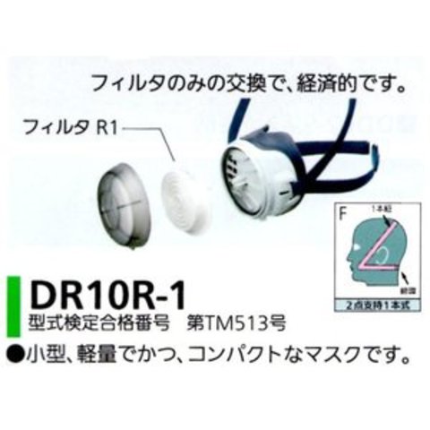 シゲマツ　防じんマスク　DR10R-1(M)（R1フィルター
