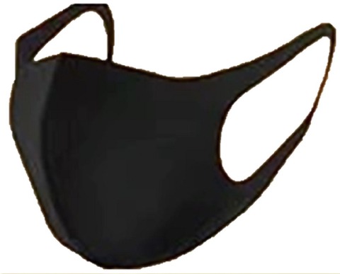 【5枚セット】男女兼用 洗って使える3D立体ファッションマスク GIO＆GIA ウレタン素材 フリーサイズ ブラック 個包装