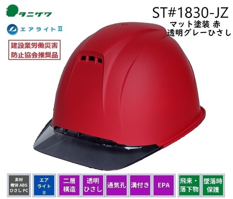 艶消し塗装赤レッドタニザワヘルメット1830JZ