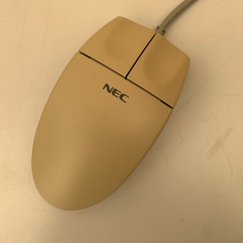 NEC　純正マウス　流線形　MINIDIN９ピン