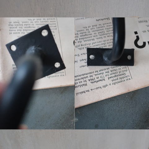 木製手すりのアイアン部材