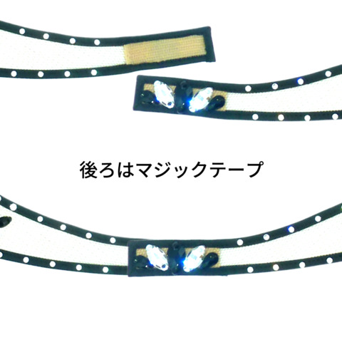 チョーカー　CA051　ブラック×クリスタル