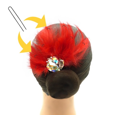 【即納】20％OFF★フェザーアクセサリー（レッド）