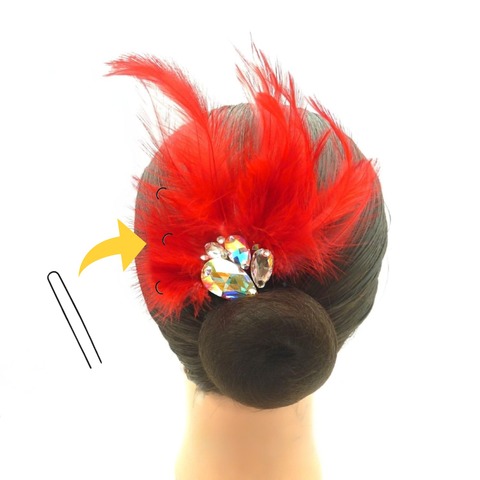 【即納】20％OFF★フェザーアクセサリー（レッド）