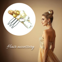 【即納】20％OFF★ヘアーアクセサリー（ブラウン・ゴールド系）