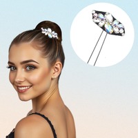 【即納】ヘアーアクセサリー　Uピン（オーロラ・クリスタル）