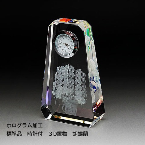 胡蝶蘭 3D置物 時計付
