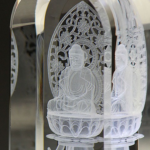 ３Dガラス仏像　座釈迦