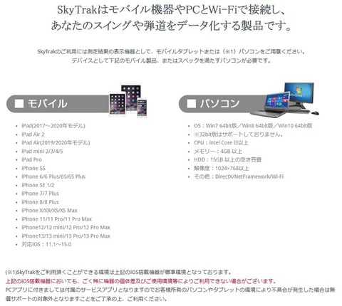 SKY TRAK スカイトラック ゴルフ用弾道測定器 モバイル版