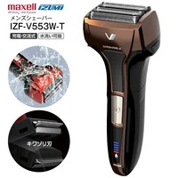 IZF-V553W-T 電気シェーバー 5枚刃タイプ マクセルイズミ 充電・交流式 メンズシェーバー 往復式シェーバー 充電式シェーバー 電動ひげそり maxell IZUMI ブラウン