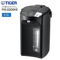 タイガー(TIGER) 電気ポット 3L 蒸気レス VE電気まほうびん とく子さん アーバンブラック PIS-G300KE