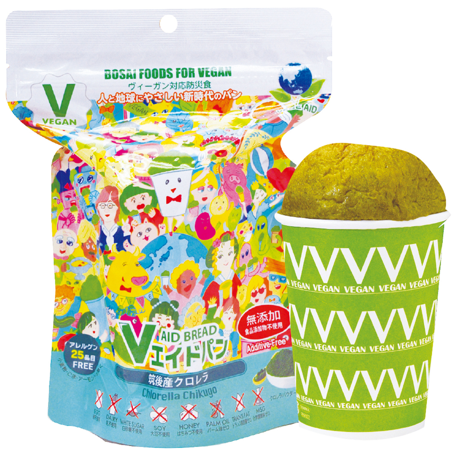 Vエイドパン防災筑後さんクロレラ味