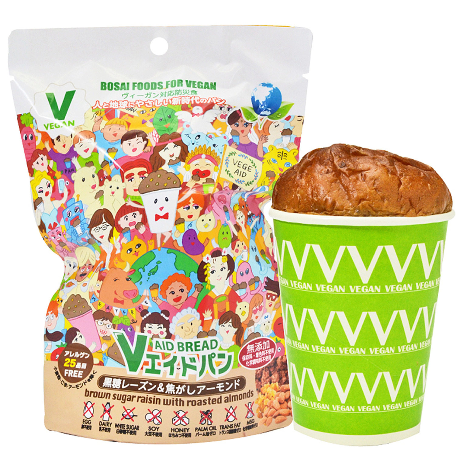 Vエイド【防災】 黒糖レーズン＆焦がしアーモンド 30個入り（保存5年）